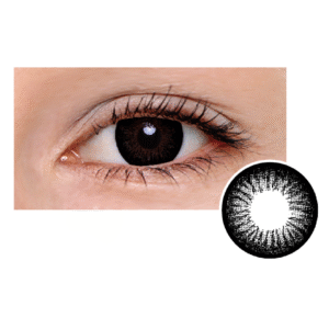 COSLENS Purple Contact Lens (Shimmering Black 14.2mm) | Daily Wear Cosmetic Lens