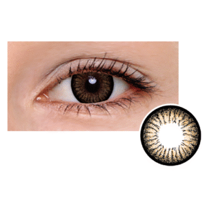 COSLENS Purple Contact Lens (Shimmering Brown 14.2mm) | Daily Wear Cosmetic Lens