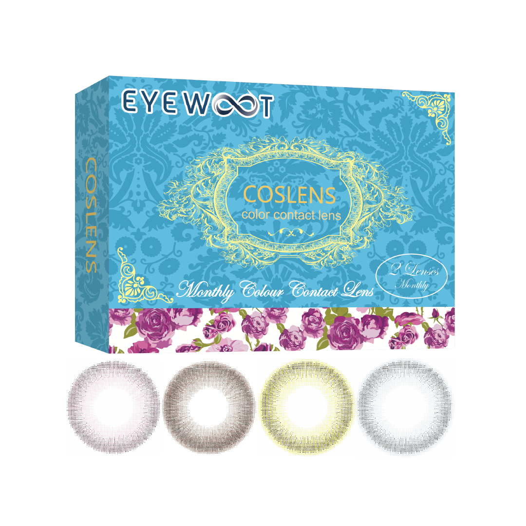 COSLENS Blue Contact Lens (Icy Rose 14.2mm) | Daily Wear Cosmetic Lens - Image 3