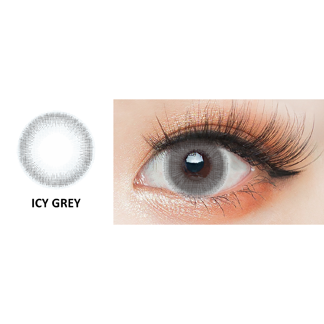 COSLENS Blue Contact Lens (Icy Grey 14.2mm) | Daily Wear Cosmetic Lens