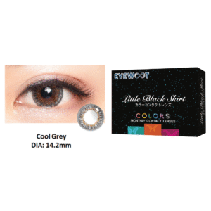 Little Black Skirt (Black) | Cool Grey 14.2mm Contact Lens