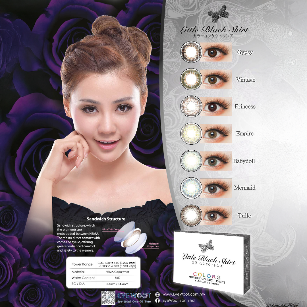 Little Black Skirt (White) | Princess 14.2mm Contact Lens - Image 2