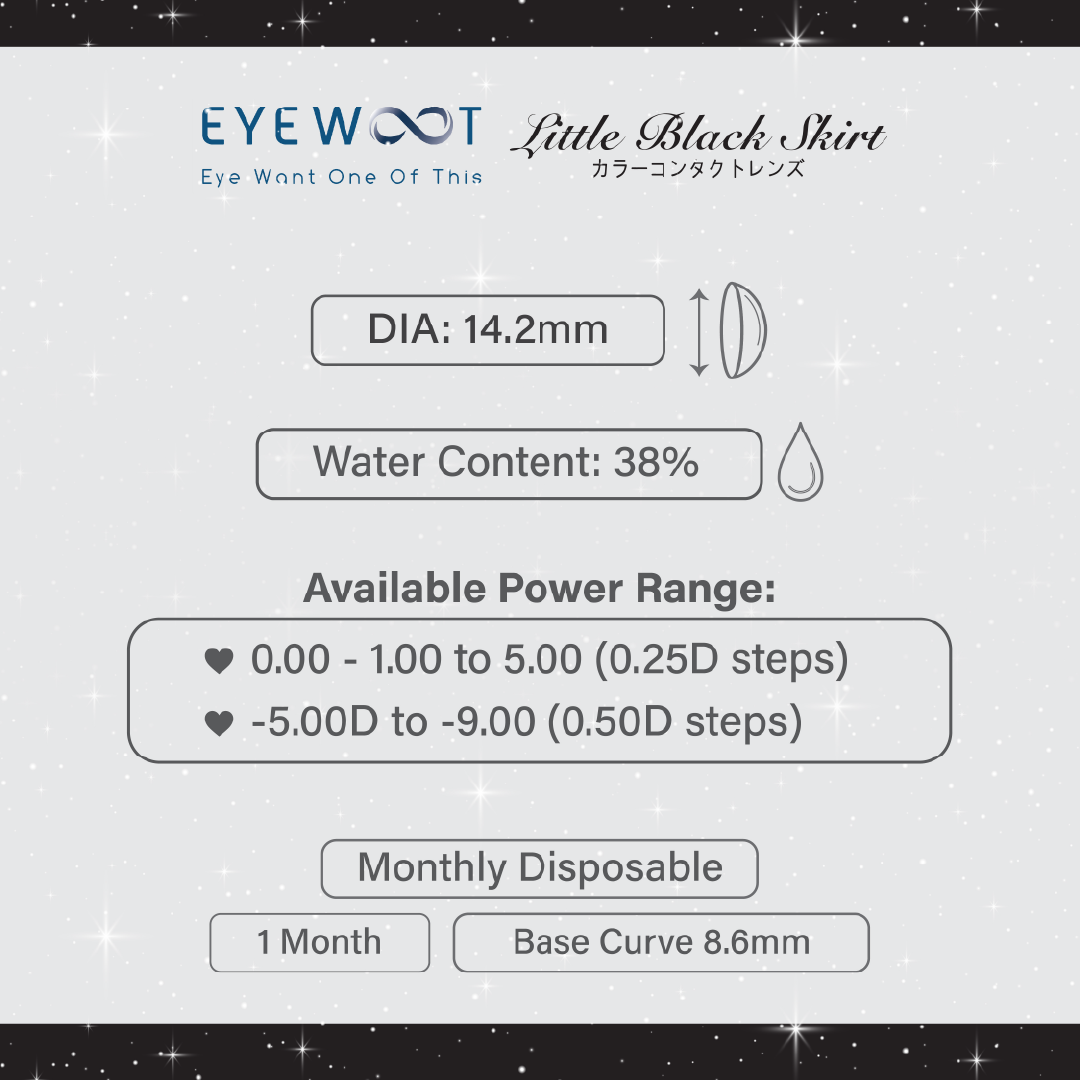 Little Black Skirt (White) | Princess 14.2mm Contact Lens - Image 4